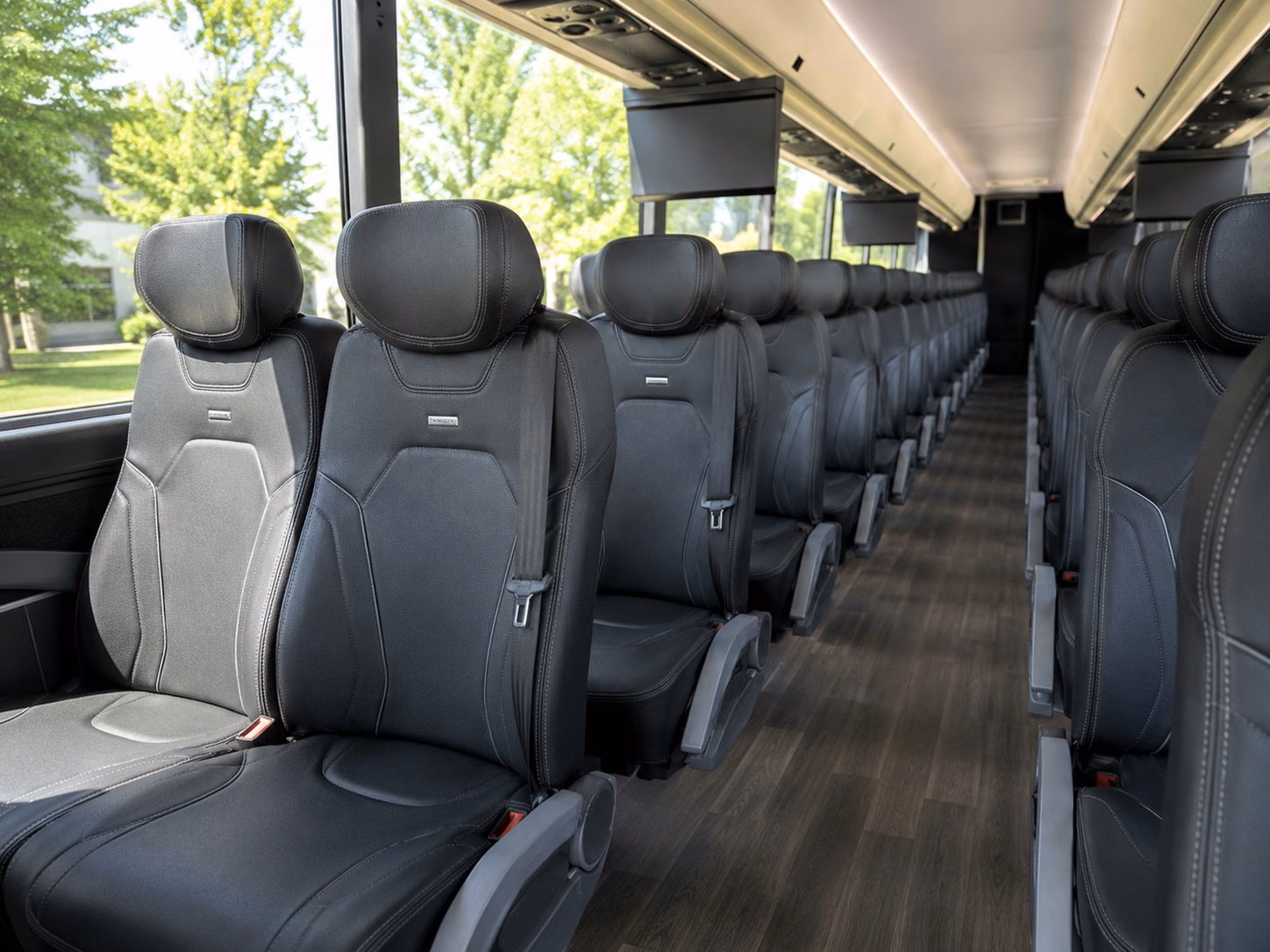 56 passenger charter bus interior