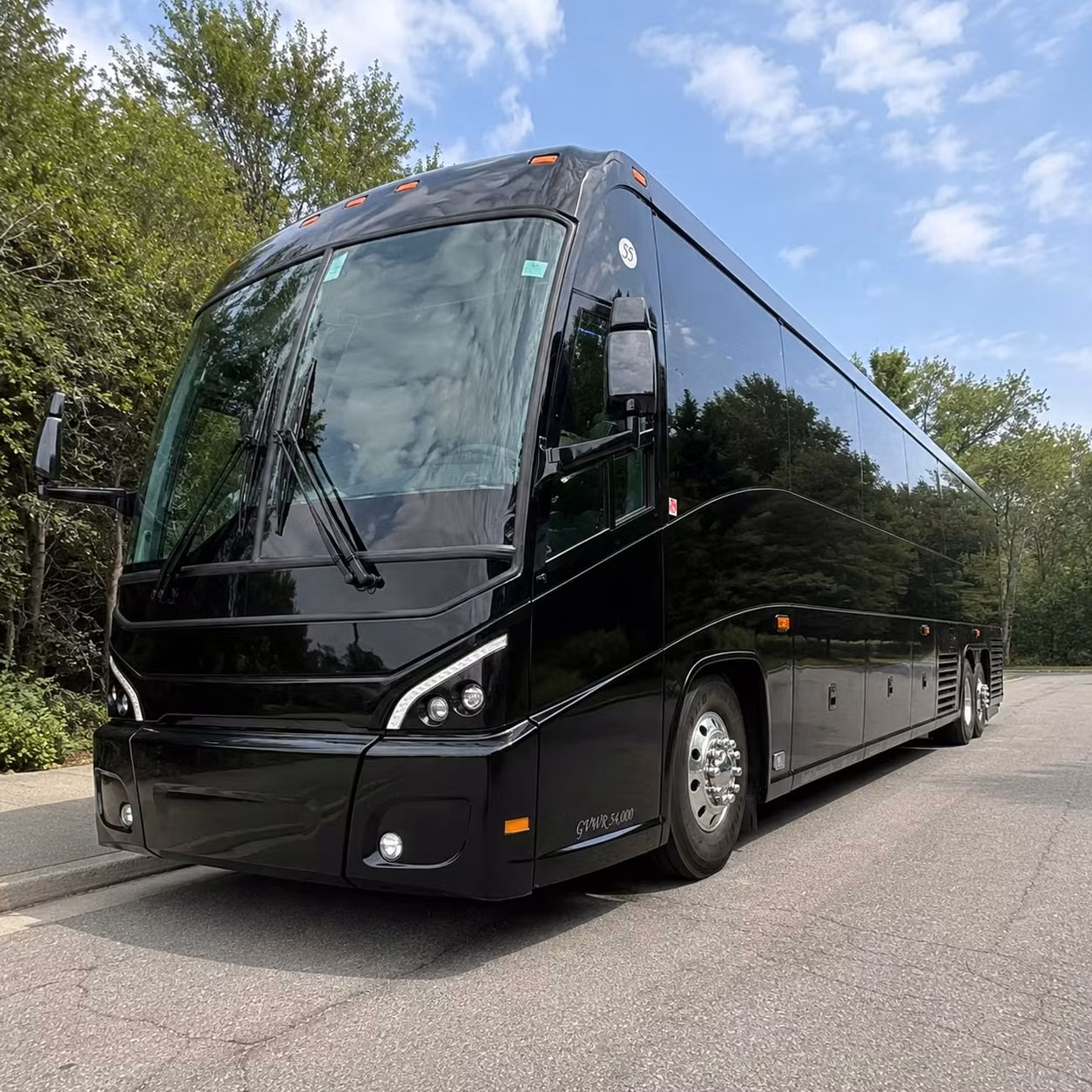 ontario charter bus rental exterior