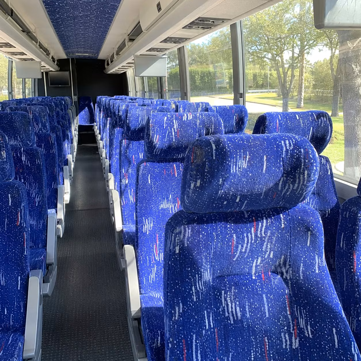 ontario charter bus rental interior